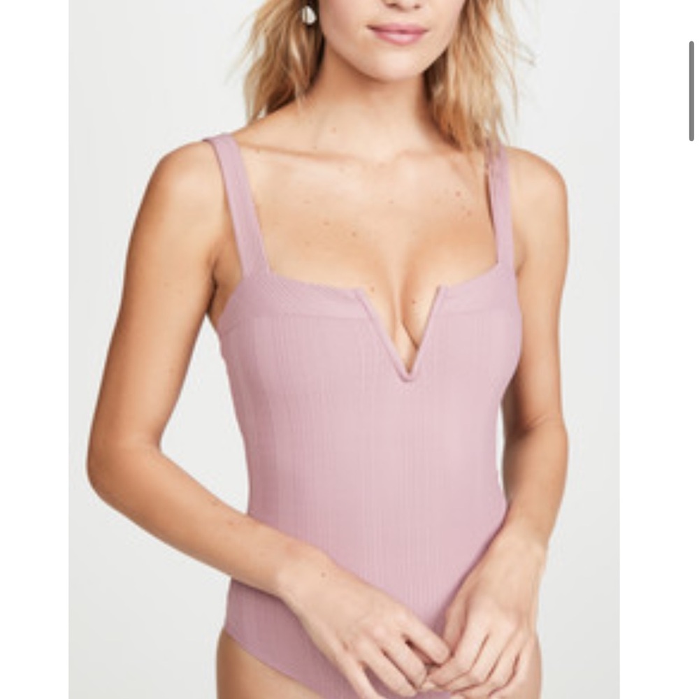 L*Space Cha Cha Pointelle Rib One-Piece Swimsuit Size 10